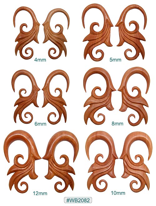 Ear Gauges, Hand Carved